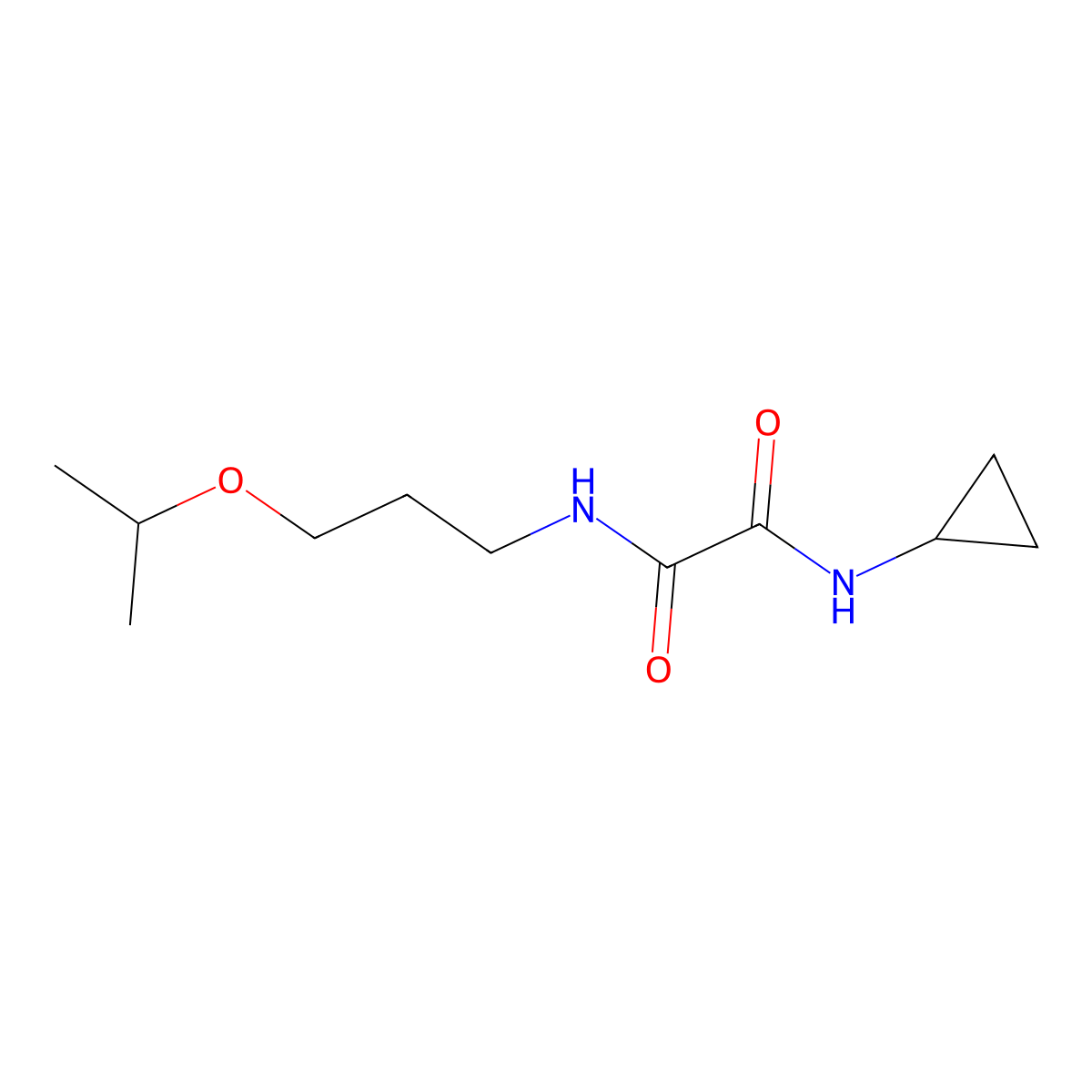 N'-cyclopropyl-N-(3-propan-2-yloxypropyl)oxamide molecular structure, CAS 341006-63-1