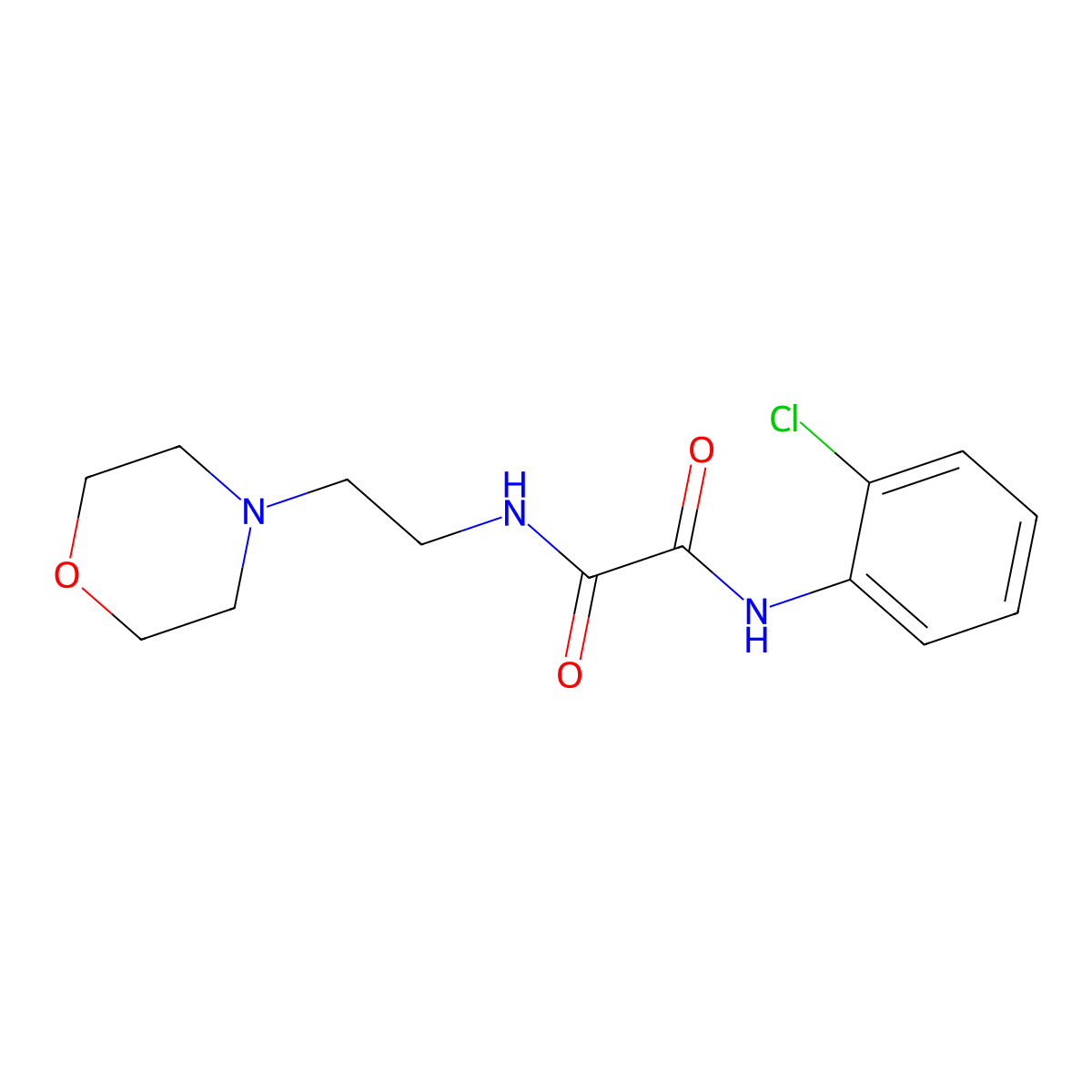 N1-(2-chlorophenyl)-N2-(2-morpholinoethyl)oxalamide molecular structure, CAS 341006-68-6
