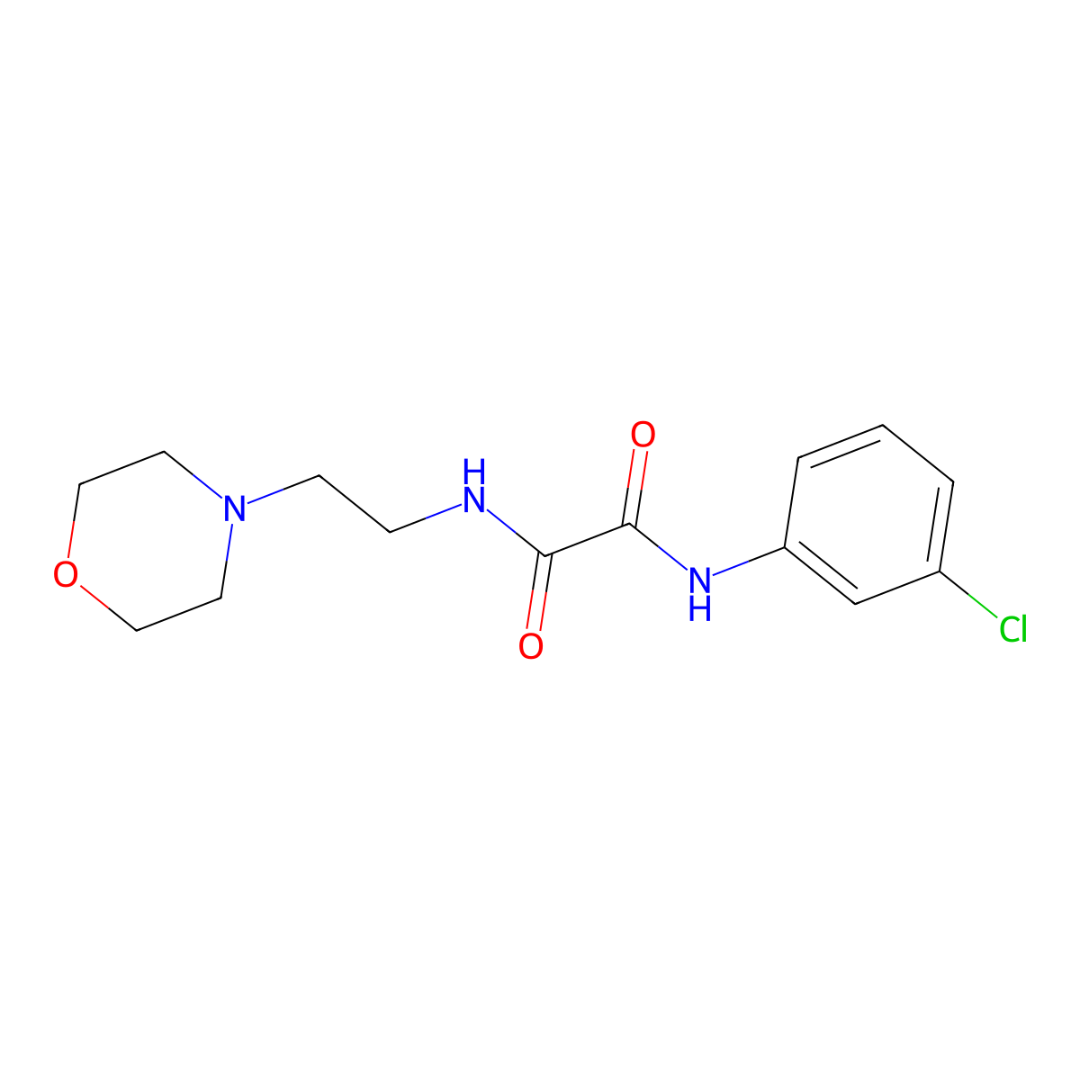 N1-(3-chlorophenyl)-N2-(2-morpholinoethyl)oxalamide molecular structure, CAS 341006-69-7
