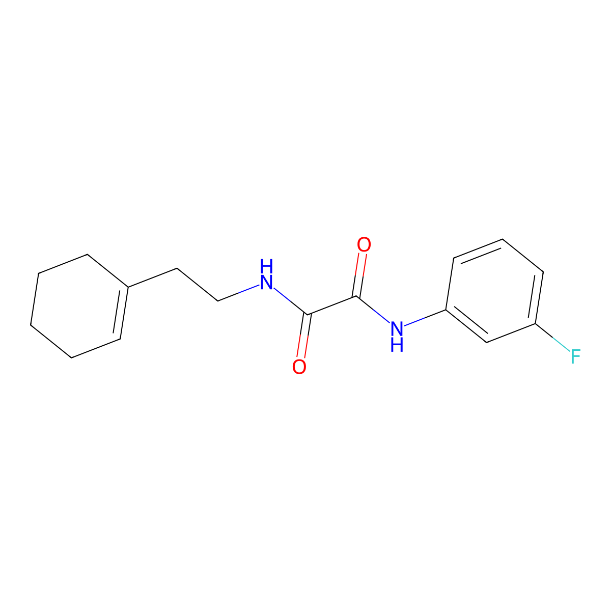 N1-(2-(cyclohex-1-en-1-yl)ethyl)-N2-(3-fluorophenyl)oxalamide molecular structure, CAS 341006-73-3