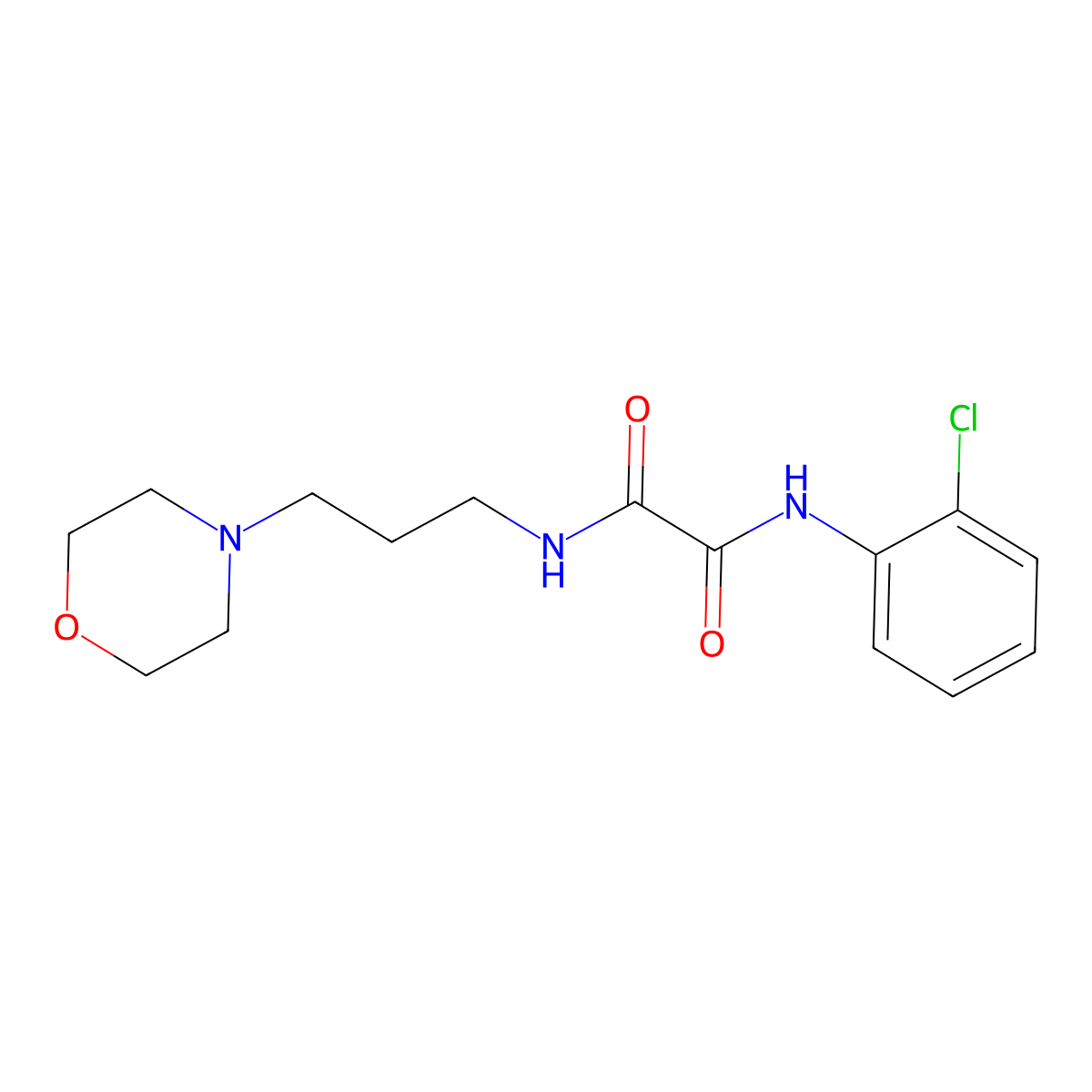 N-(2-chlorophenyl)-N'-[3-(morpholin-4-yl)propyl]ethanediamide molecular structure, CAS 341006-77-7