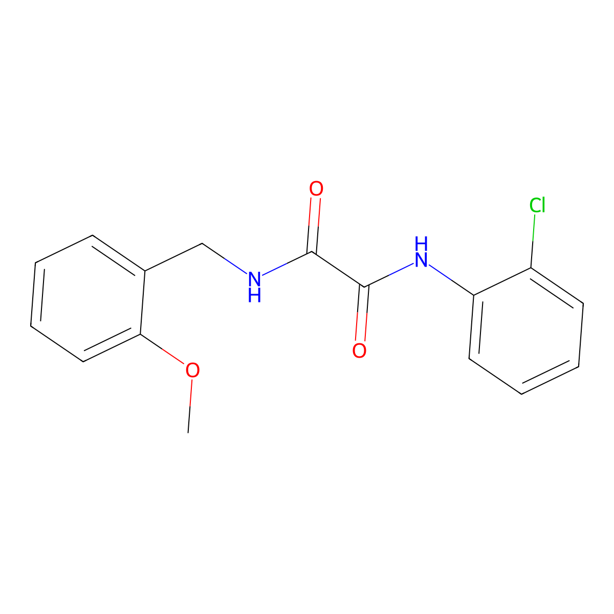 N1-(2-chlorophenyl)-N2-(2-methoxybenzyl)oxalamide molecular structure, CAS 341006-79-9