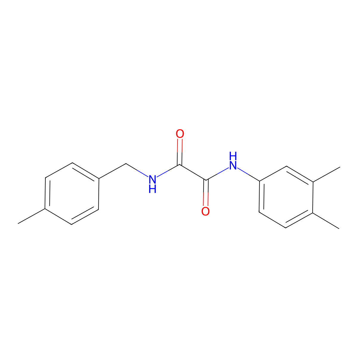 N-(3,4-dimethylphenyl)-N'-(4-methylbenzyl)ethanediamide molecular structure, CAS 341006-82-4
