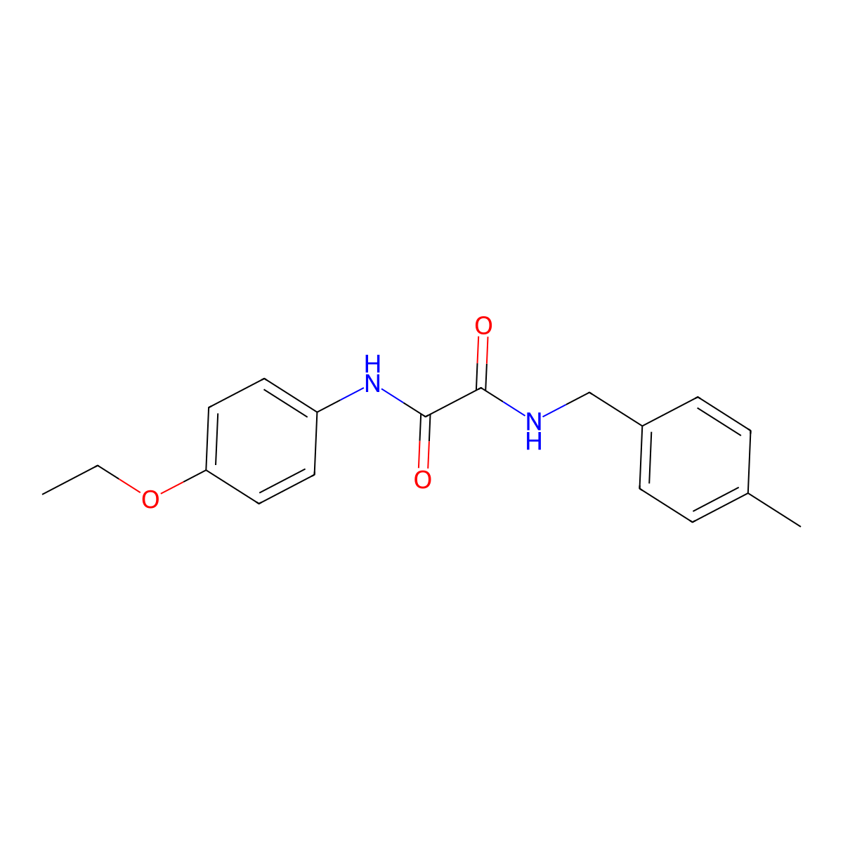 N-(4-ethoxyphenyl)-N'-(4-methylbenzyl)ethanediamide molecular structure, CAS 341007-47-4