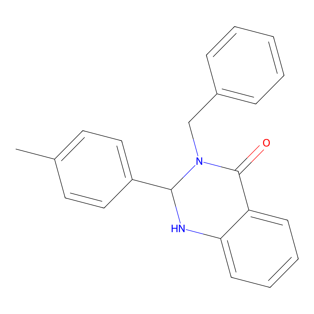 3-Benzyl-2-(4-methylphenyl)-1,2-dihydroquinazolin-4-one molecular structure, CAS 341007-58-7