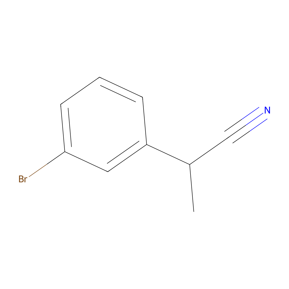 2-(3-Bromophenyl)propanenitrile molecular structure, CAS 341009-06-1
