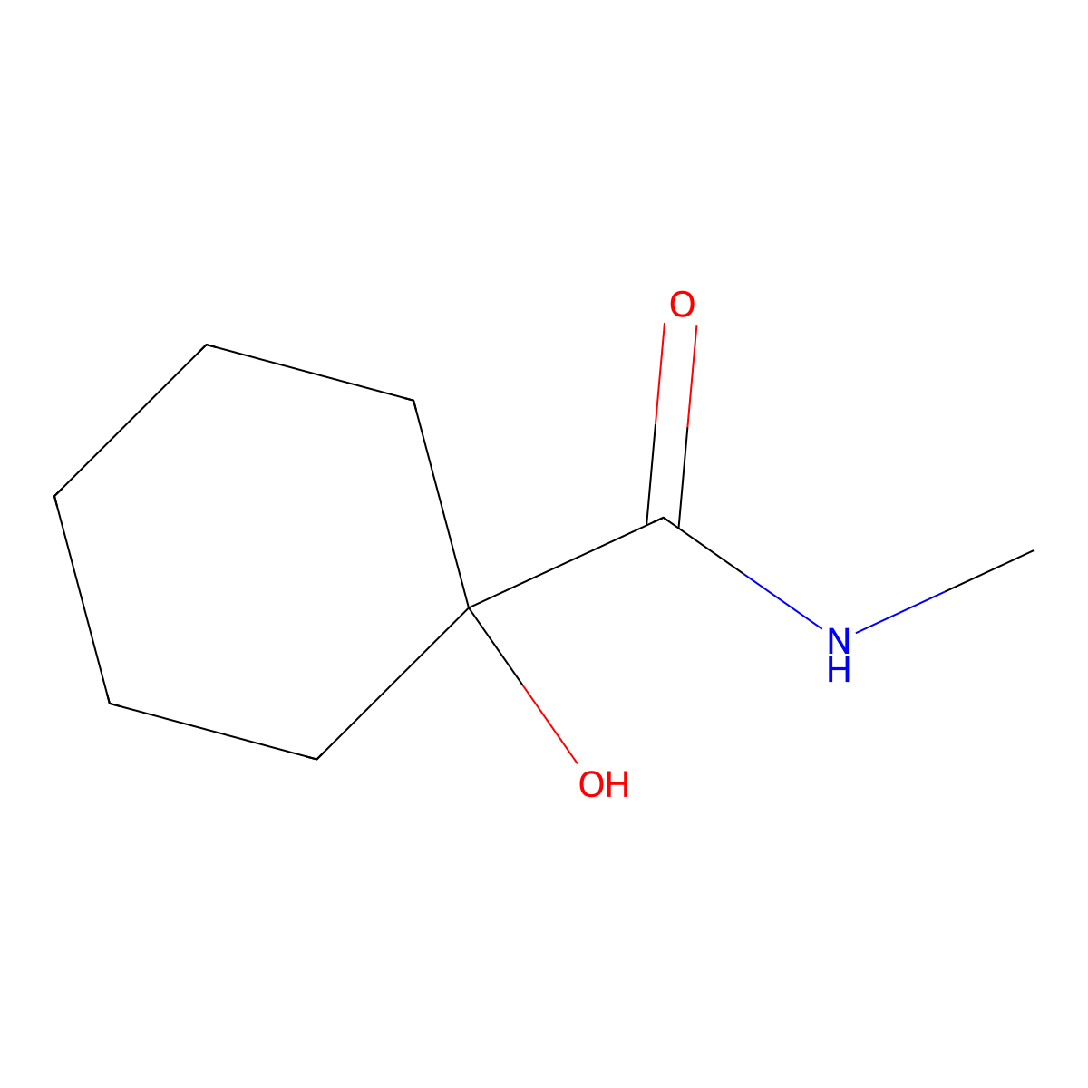 1-hydroxy-N-methylcyclohexane-1-carboxamide molecular structure, CAS 341009-10-7
