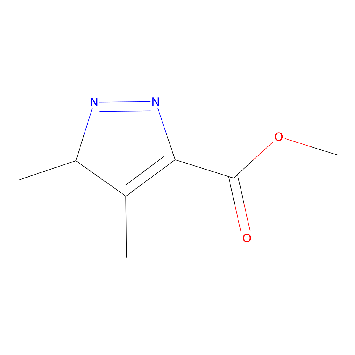 methyl 3,4-dimethyl-3H-pyrazole-5-carboxylate molecular structure, CAS 341009-18-5