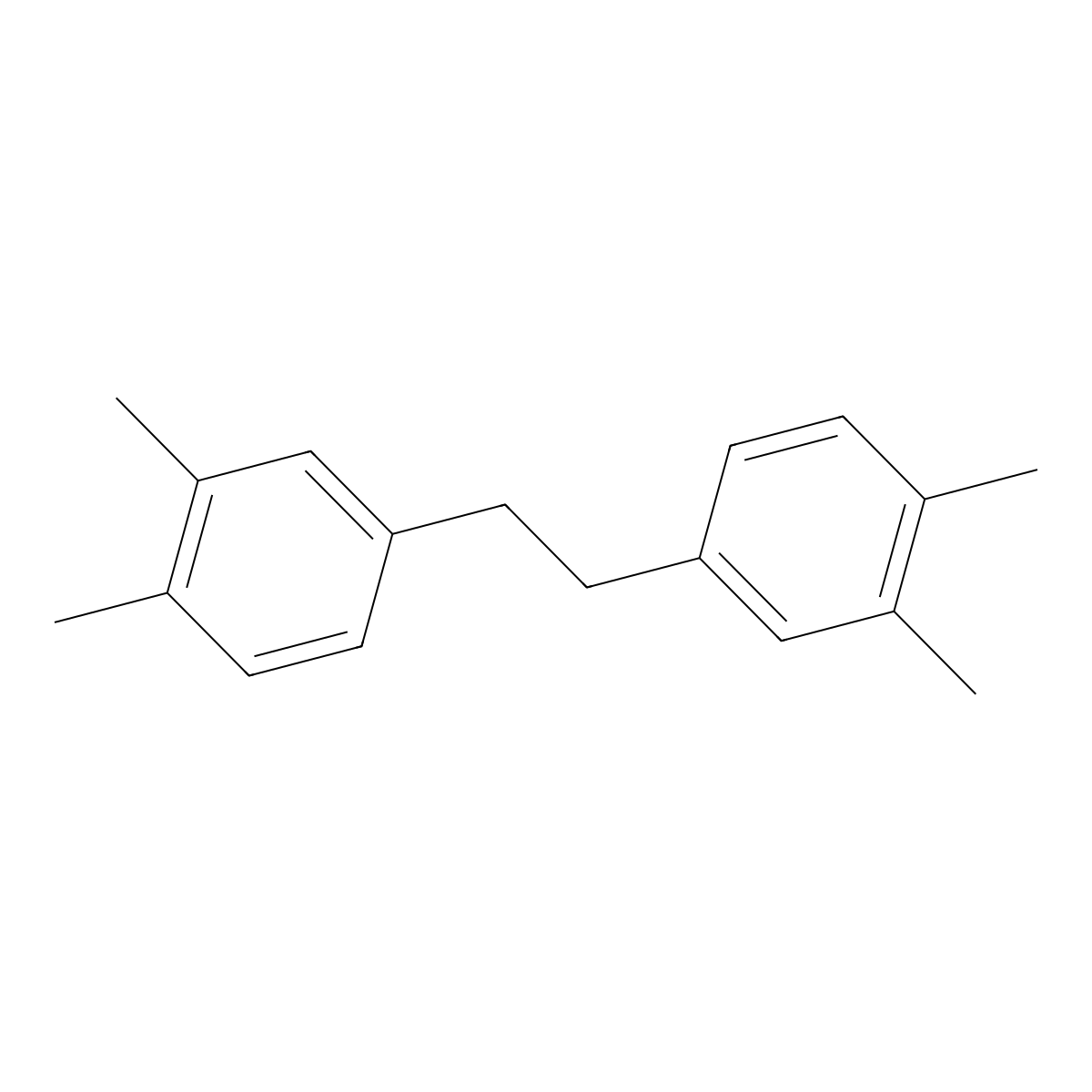 Benzene, 1,1'-(1,2-ethanediyl)bis[3,4-dimethyl- molecular structure, CAS 34101-86-5