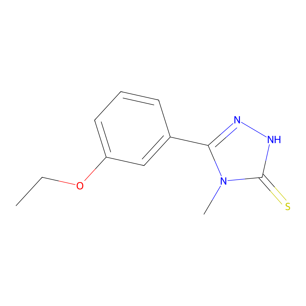 5-(3-ethoxyphenyl)-4-methyl-4H-1,2,4-triazole-3-thiol molecular structure, CAS 341013-99-8