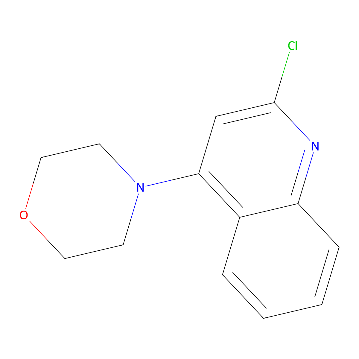 4-(2-Chloroquinolin-4-yl)morpholine molecular structure, CAS 341016-12-4
