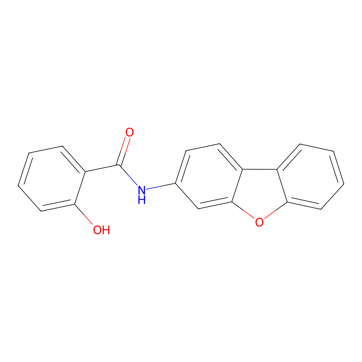 N-(dibenzo[b,d]furan-3-yl)-2-hydroxybenzamide molecular structure, CAS 341018-62-0