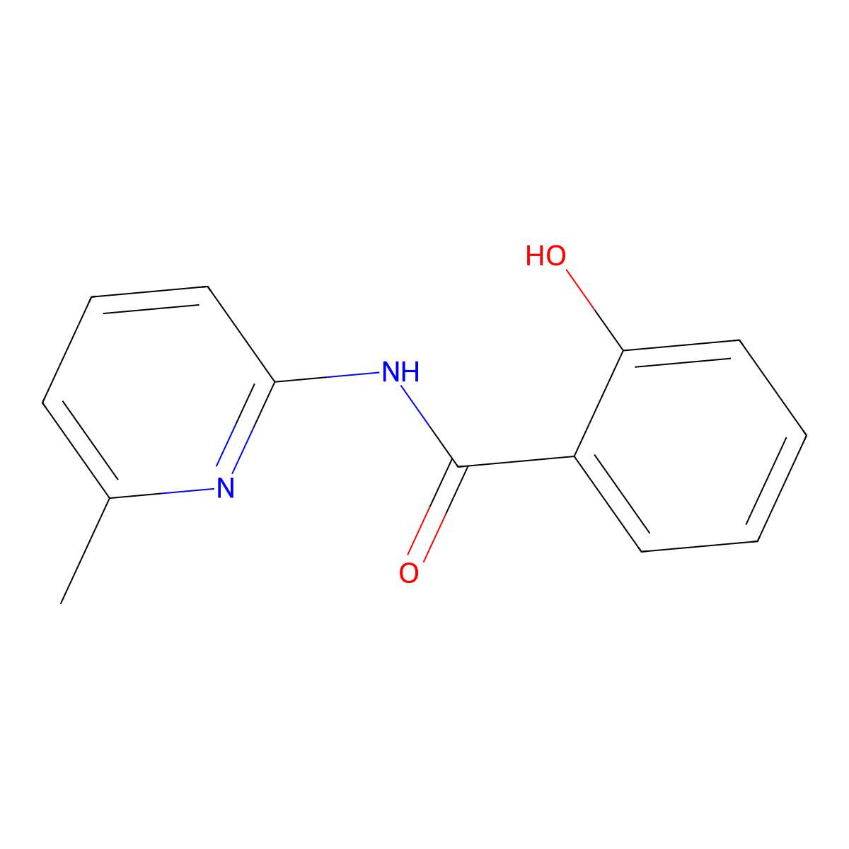 2-hydroxy-N-(6-methylpyridin-2-yl)benzamide molecular structure, CAS 341018-71-1