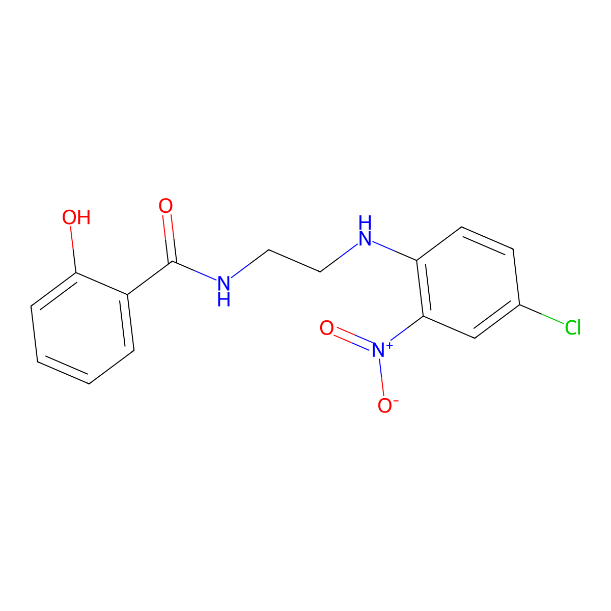 N-[2-(4-chloro-2-nitroanilino)ethyl]-2-hydroxybenzamide molecular structure, CAS 341018-79-9