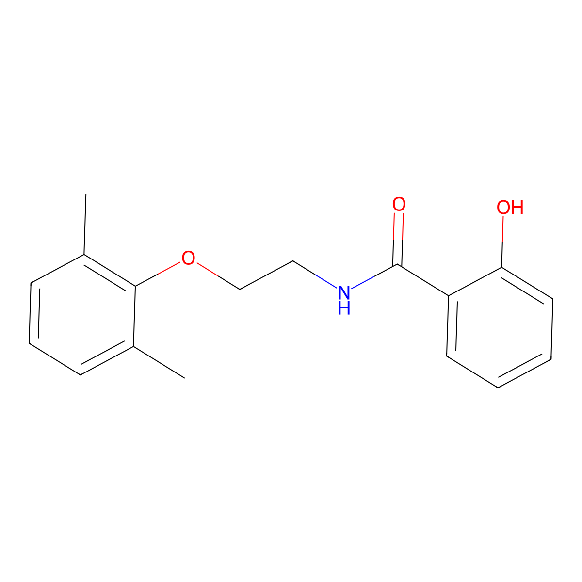 N-[2-(2,6-dimethylphenoxy)ethyl]-2-hydroxybenzamide molecular structure, CAS 341019-05-4