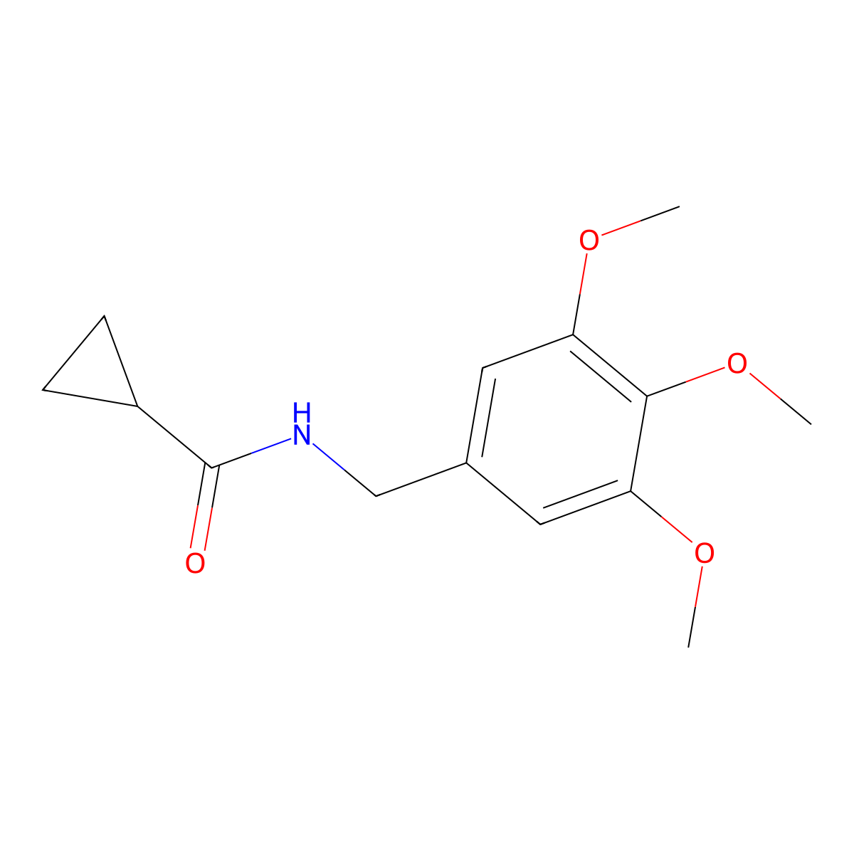 N-(3,4,5-trimethoxybenzyl)cyclopropanecarboxamide molecular structure, CAS 341019-60-1