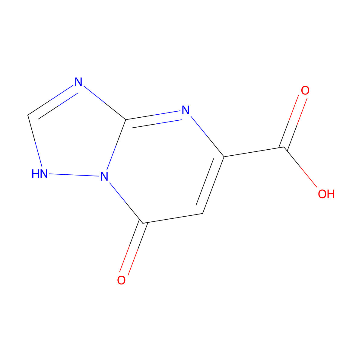 7-oxo-4H,7H-[1,2,4]triazolo[1,5-a]pyrimidine-5-carboxylic acid molecular structure, CAS 34102-76-6