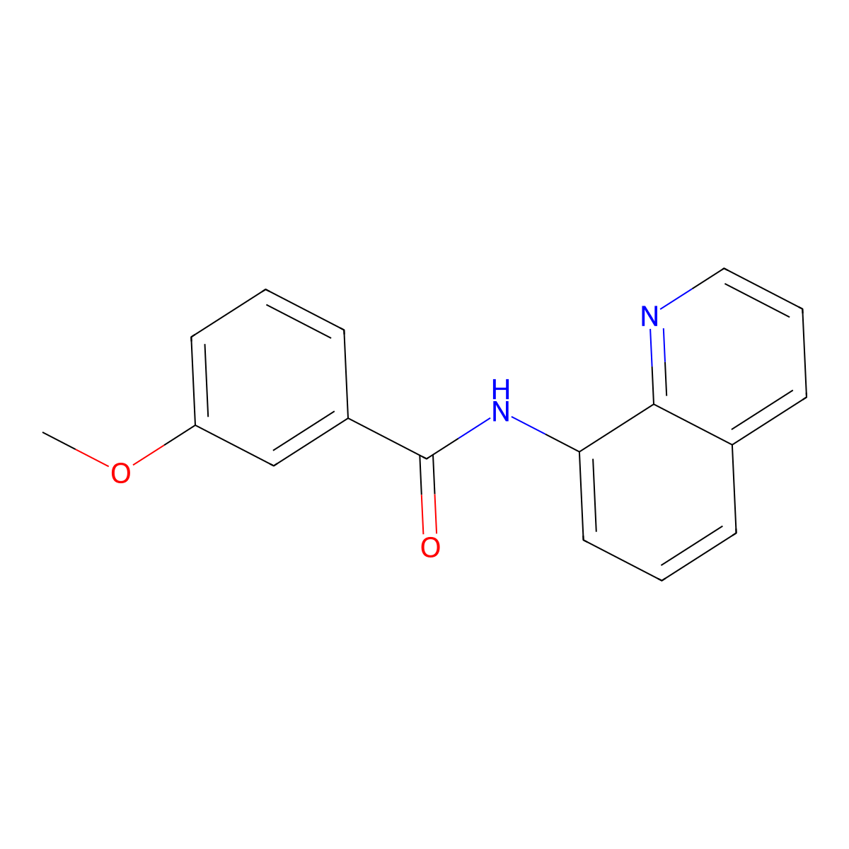 3-methoxy-N-(quinolin-8-yl)benzamide molecular structure, CAS 341020-03-9