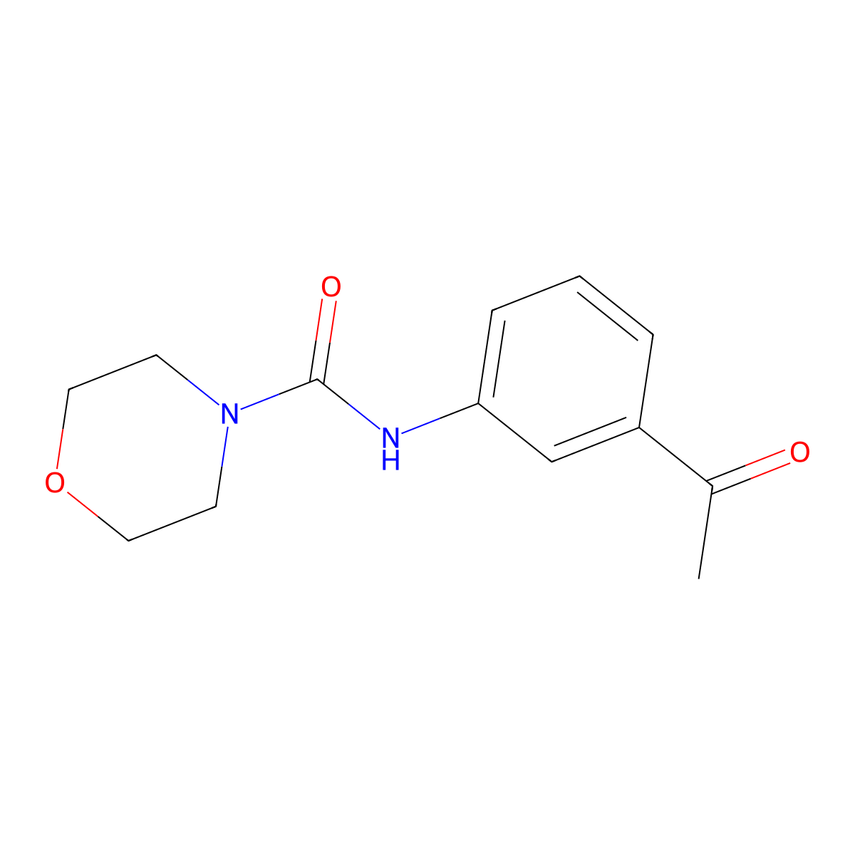 N-(3-acetylphenyl)morpholine-4-carboxamide molecular structure, CAS 341021-30-5