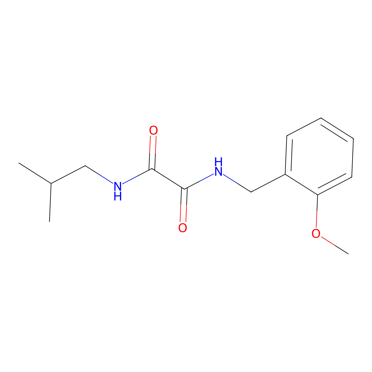 N-(2-methoxybenzyl)-N'-(2-methylpropyl)ethanediamide molecular structure, CAS 341021-79-2