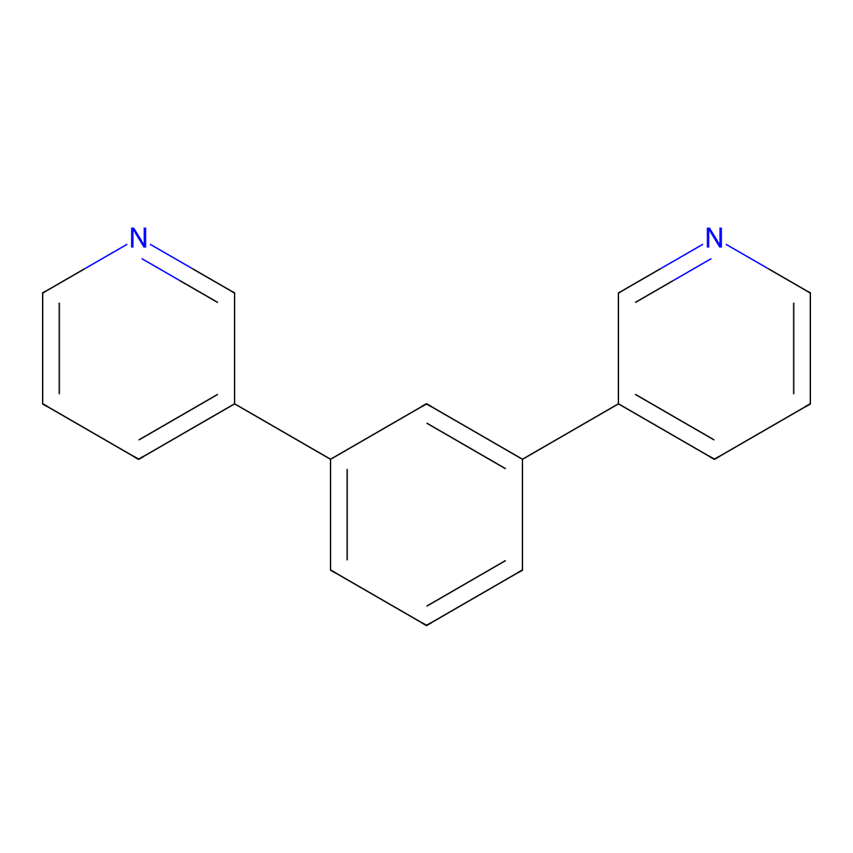 1,3-Bis(3-pyridyl)benzene molecular structure, CAS 341022-97-7