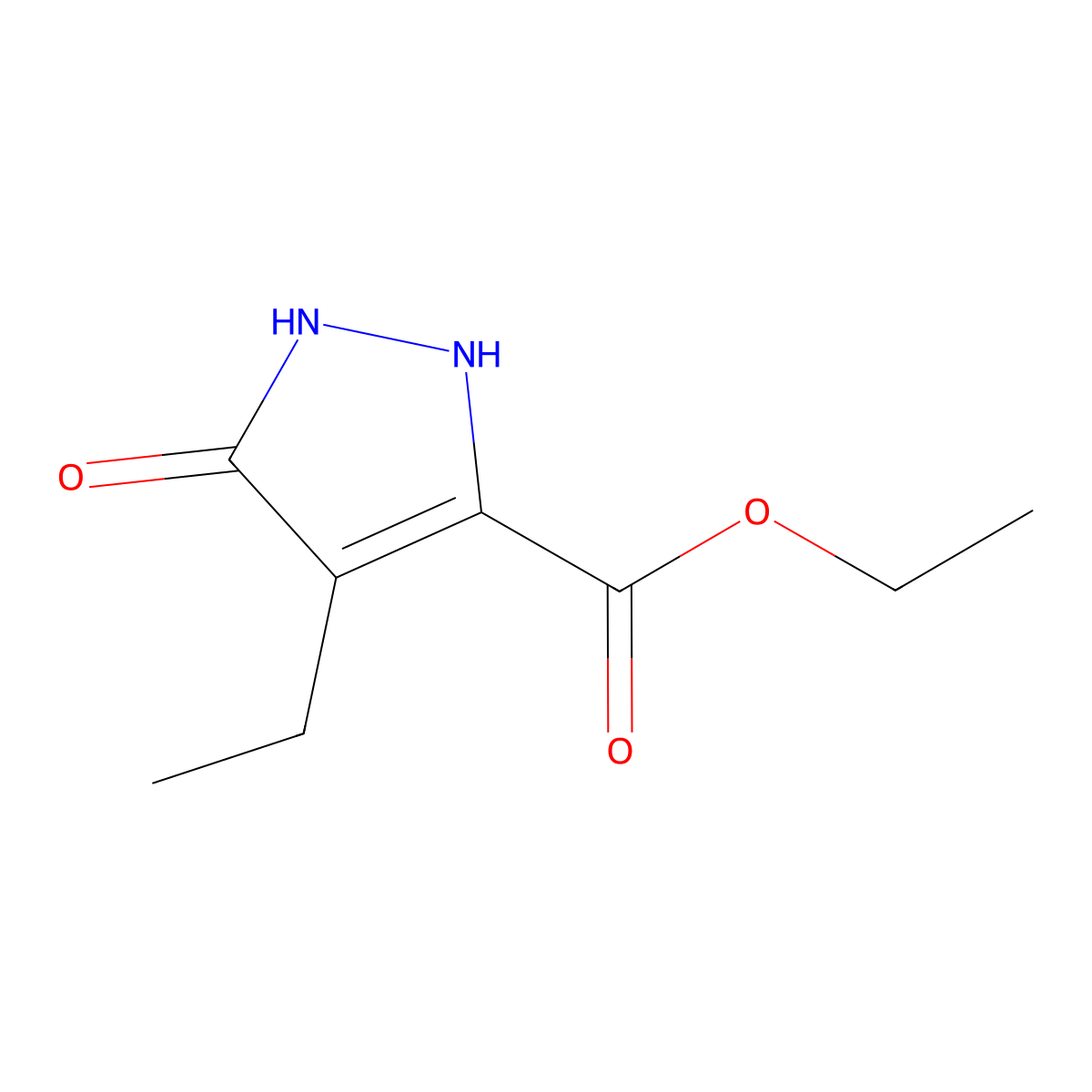ethyl 4-ethyl-5-hydroxy-1H-pyrazole-3-carboxylate molecular structure, CAS 341028-82-8