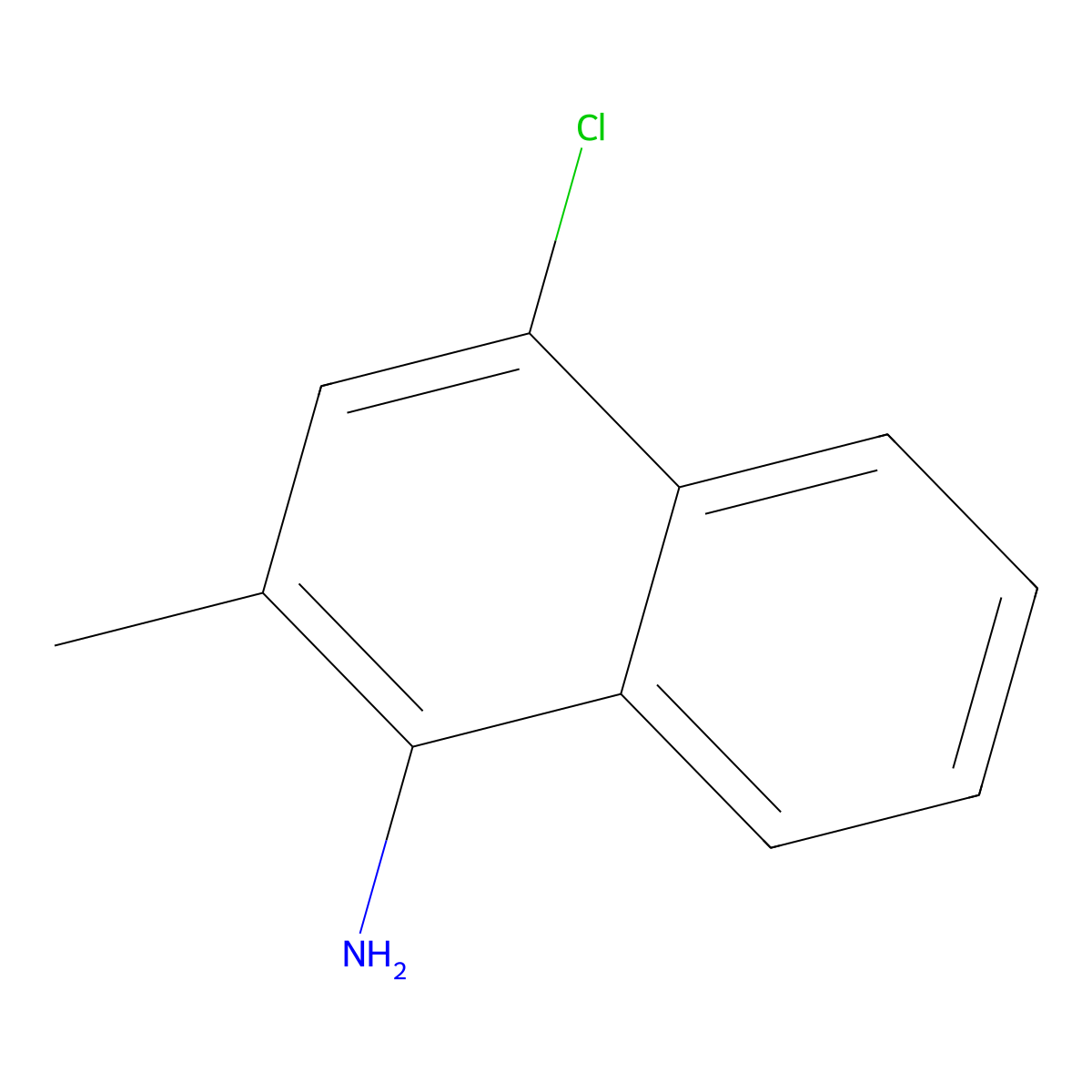 4-Chloro-2-methylnaphthalen-1-amine molecular structure, CAS 341028-97-5