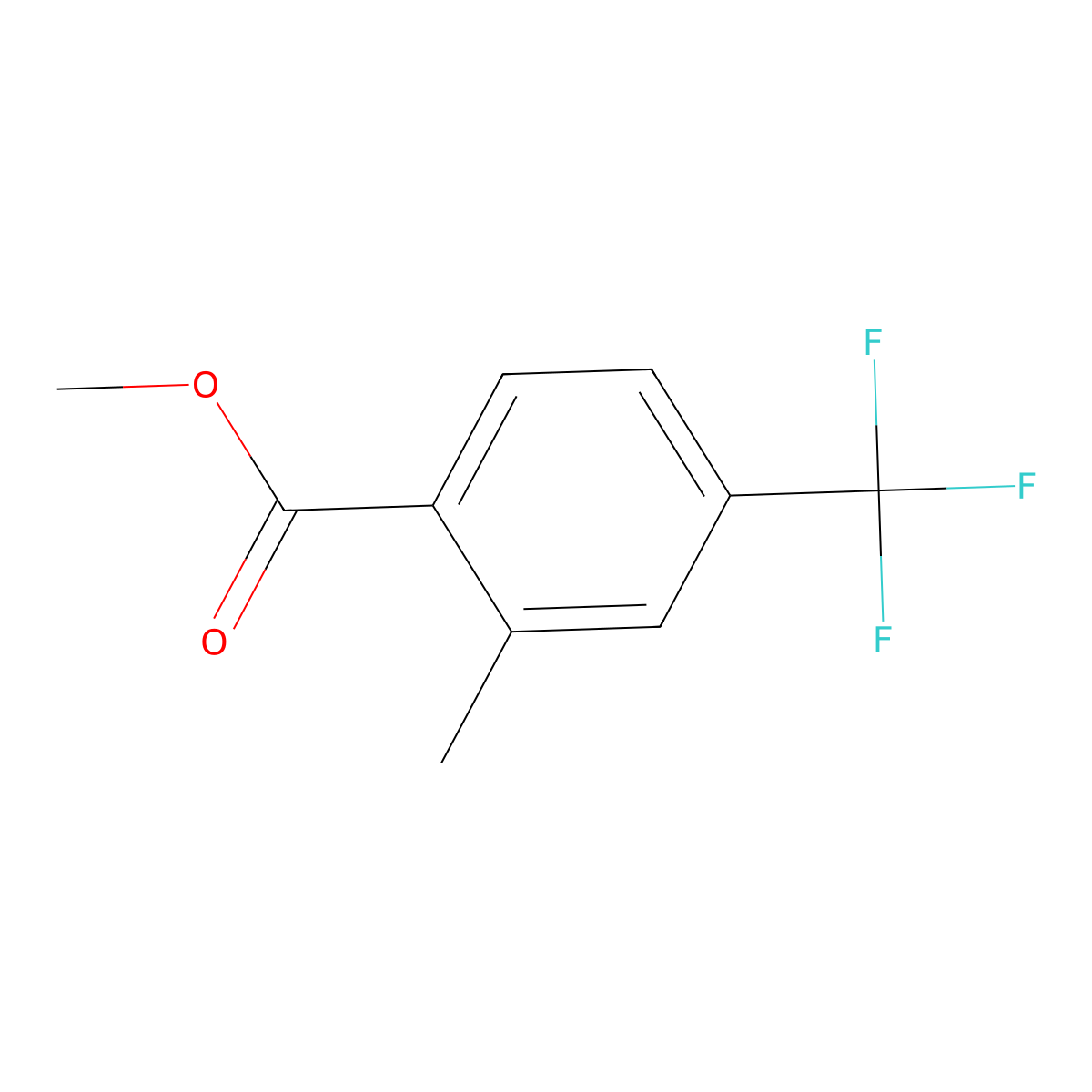 Methyl 2-methyl-4-(trifluoromethyl)benzoate molecular structure, CAS 341030-79-3