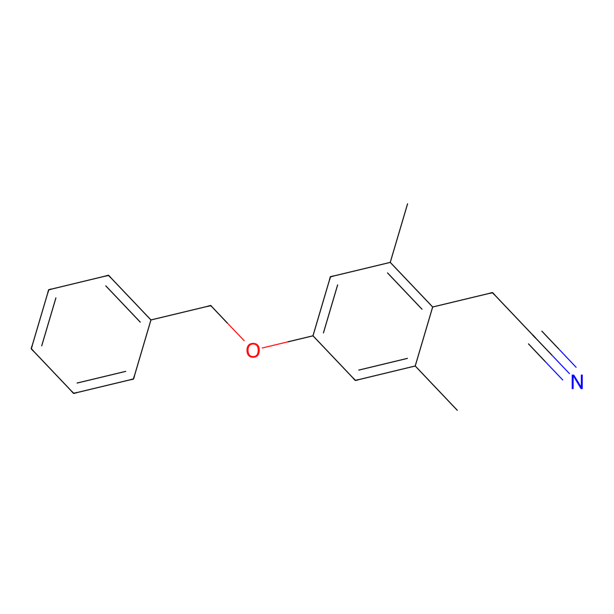 2-(4-(Benzyloxy)-2,6-dimethylphenyl)acetonitrile molecular structure, CAS 341035-38-9