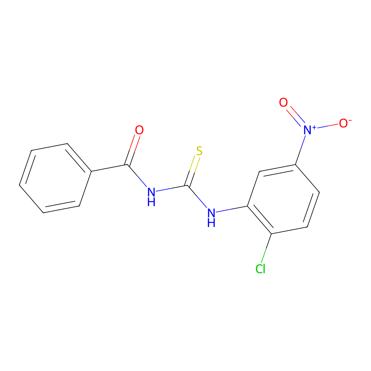N-[(2-chloro-5-nitrophenyl)carbamothioyl]benzamide molecular structure, CAS 341036-37-1