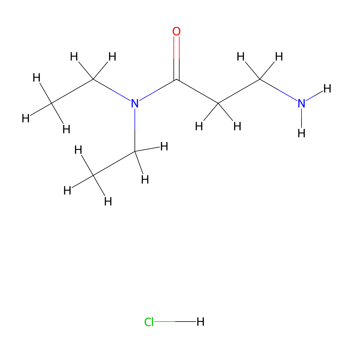 N,N-Diethyl-beta-alaninamide--hydrogen chloride (1/1) molecular structure, CAS 34105-56-1