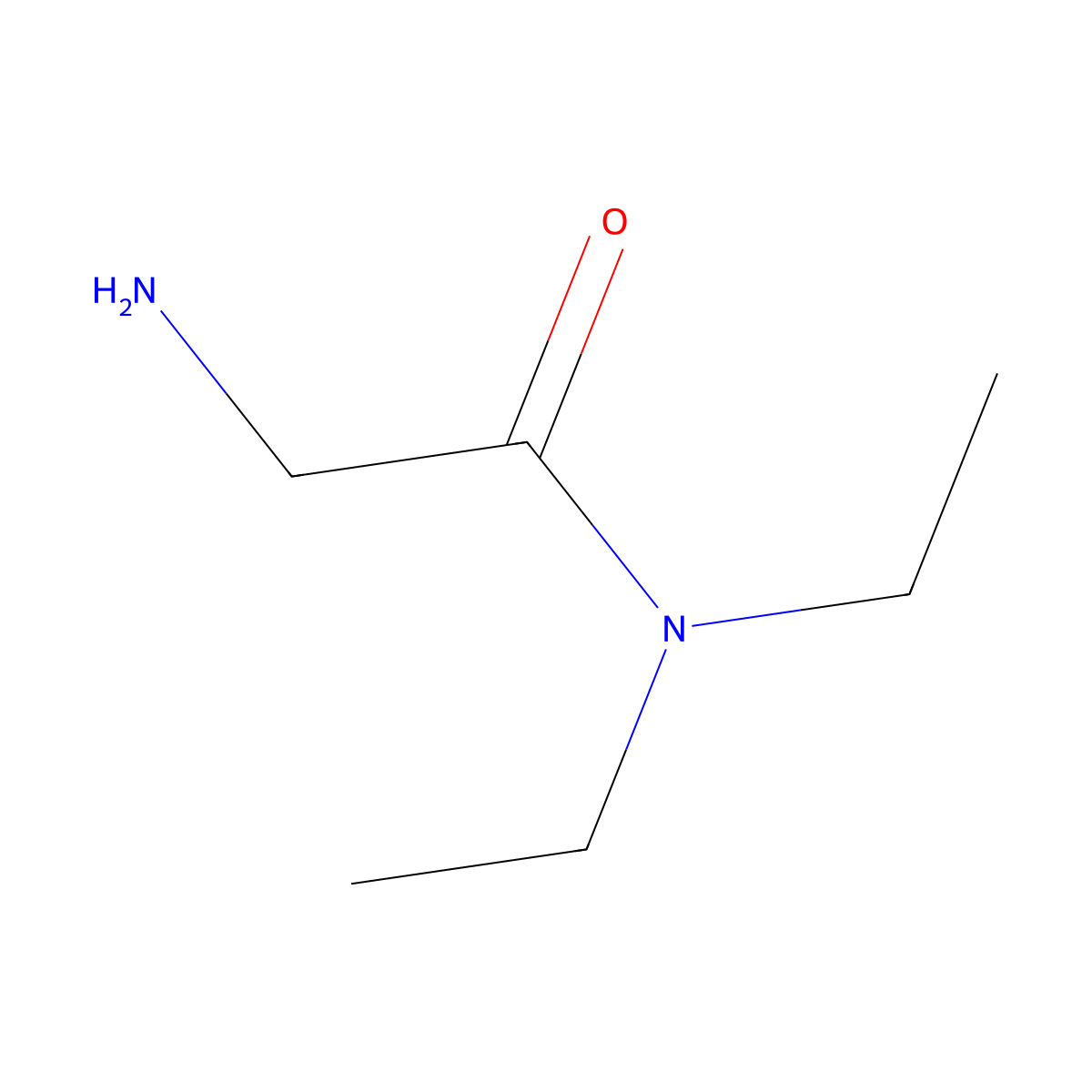 2-Amino-N,N-diethylacetamide molecular structure, CAS 34105-57-2