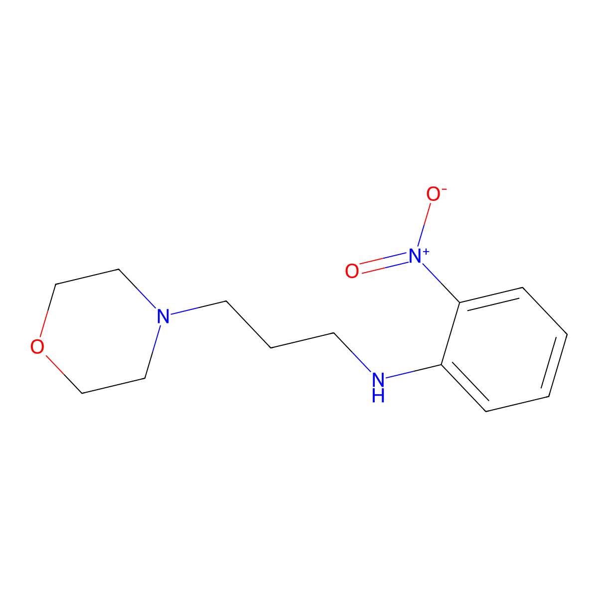 n-(3-Morpholinopropyl)-2-nitroaniline molecular structure, CAS 34108-89-9