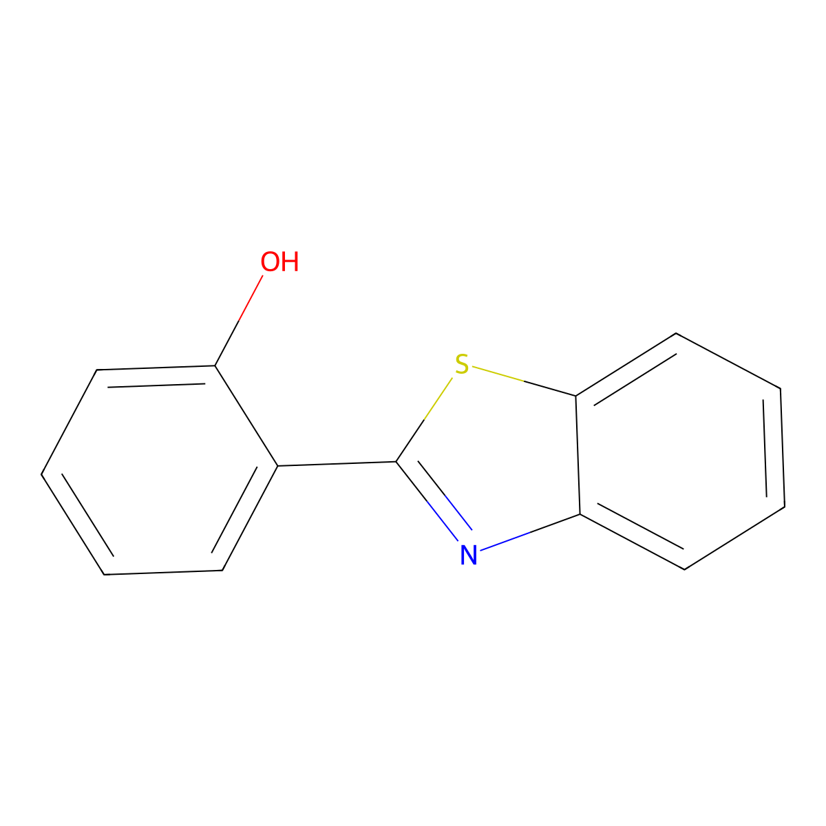 2-(2'-Hydroxyphenyl)benzothiazole molecular structure, CAS 3411-95-8