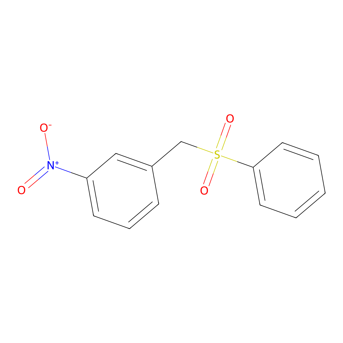1-Nitro-3-[(phenylsulfonyl)methyl]benzene molecular structure, CAS 34111-96-1