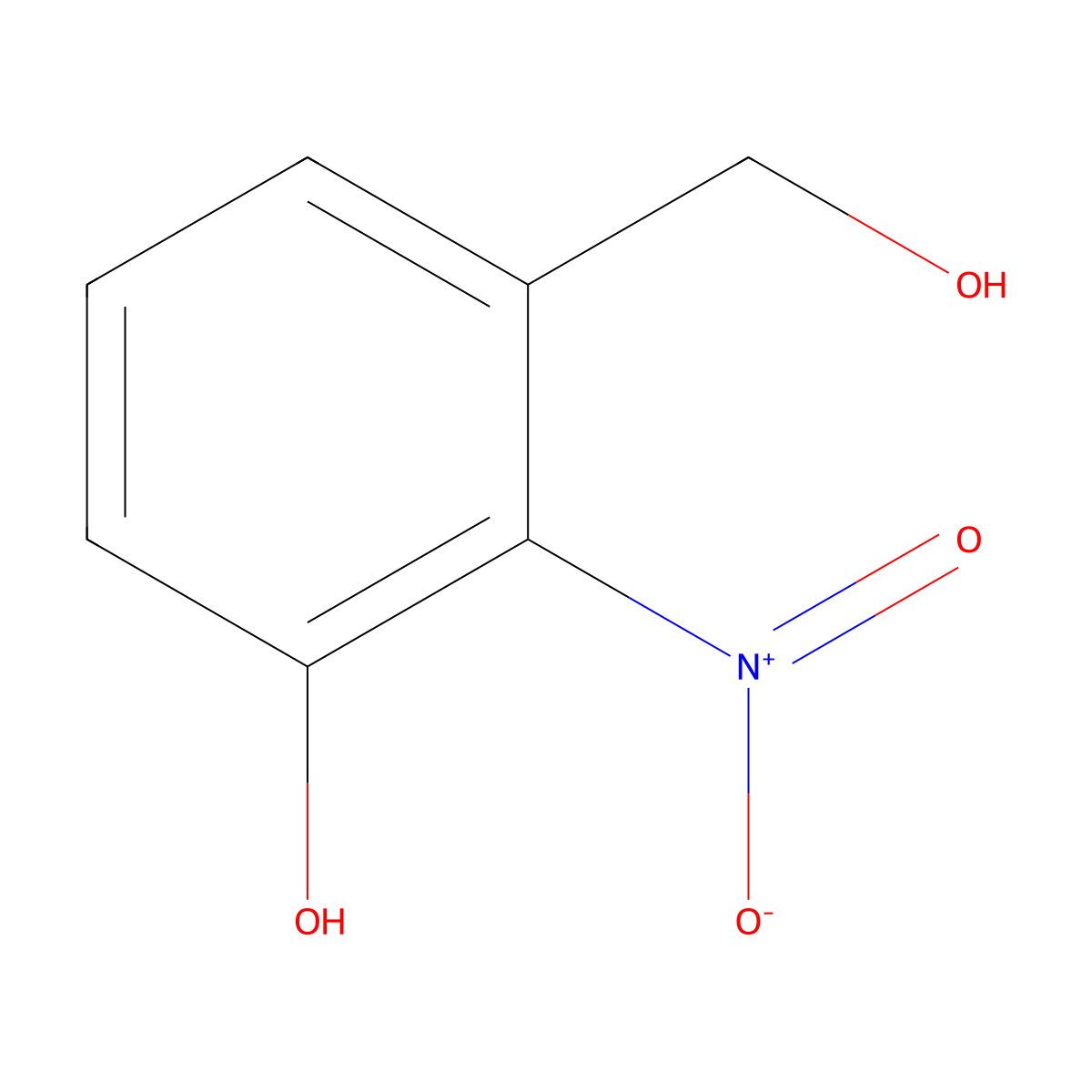 3-(Hydroxymethyl)-2-nitrophenol molecular structure, CAS 34112-74-8