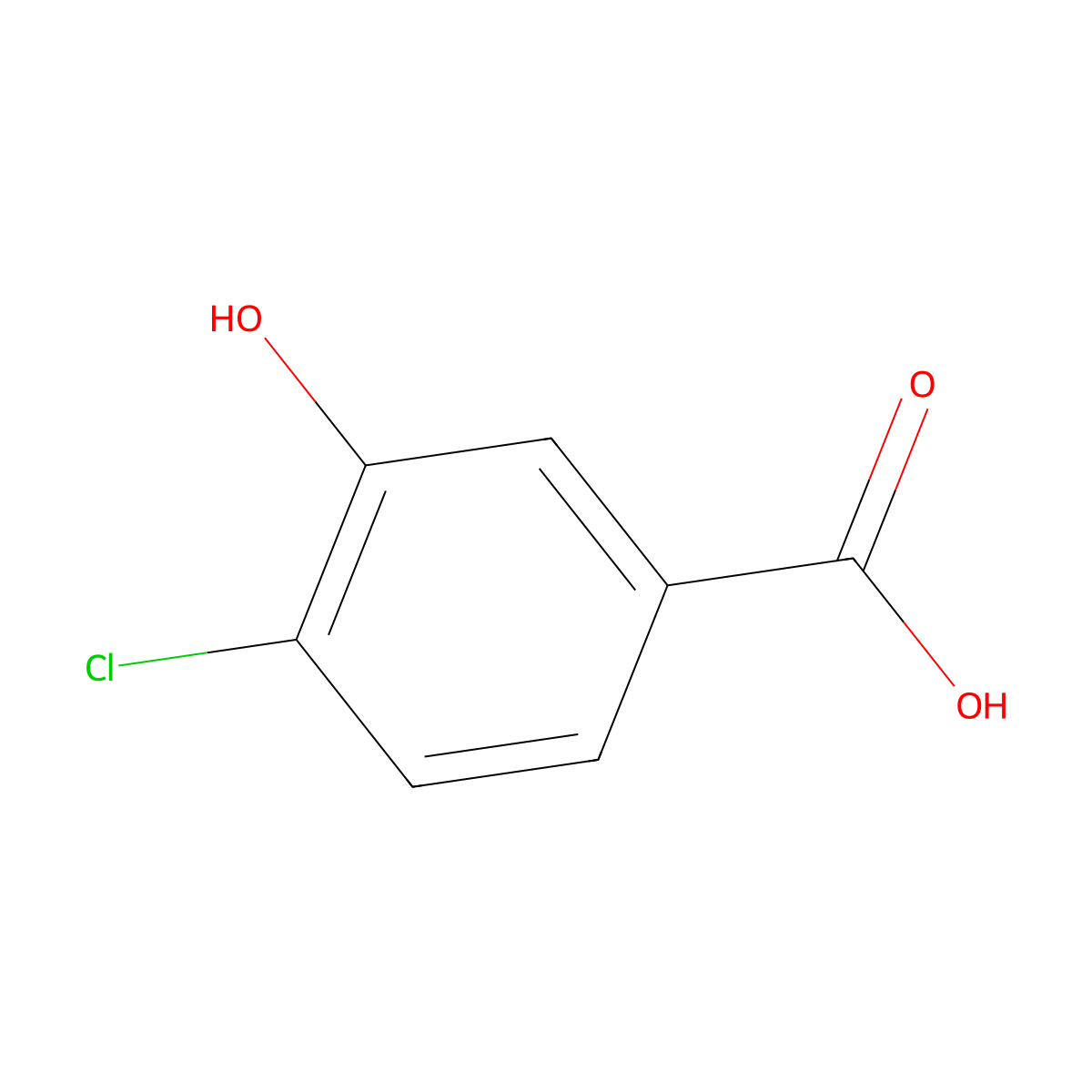4-Chloro-3-hydroxybenzoic acid molecular structure, CAS 34113-69-4