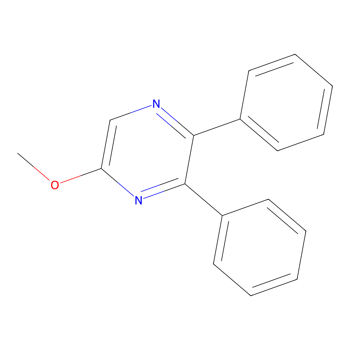 5-Methoxy-2,3-diphenylpyrazine molecular structure, CAS 34121-90-9