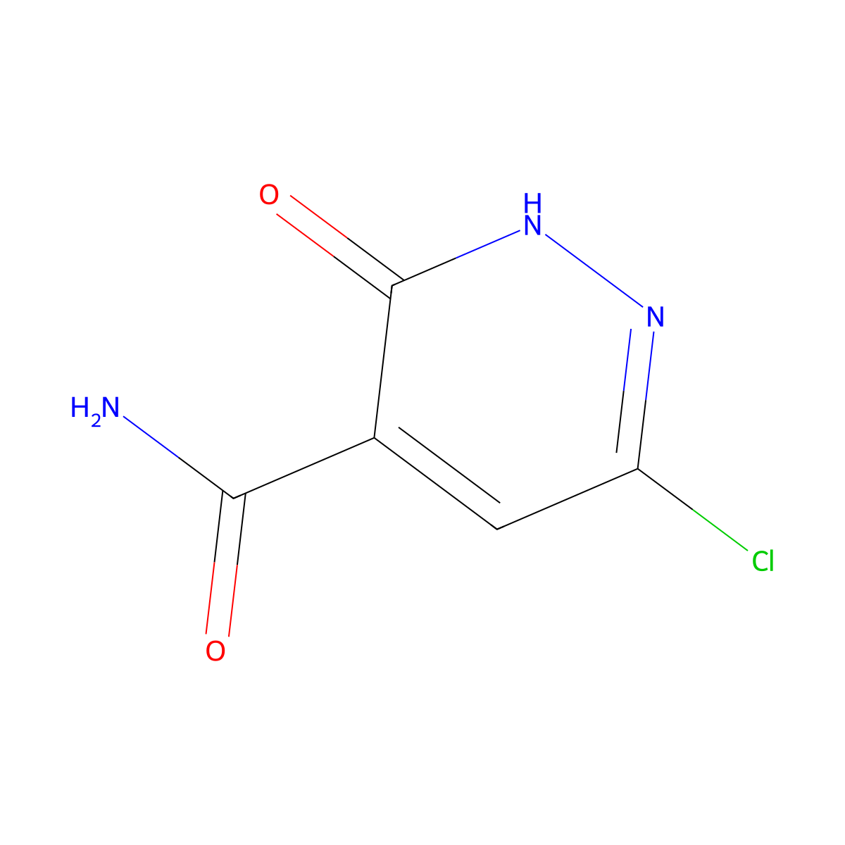 6-Chloro-3-hydroxypyridazine-4-carboxamide molecular structure, CAS 34121-93-2