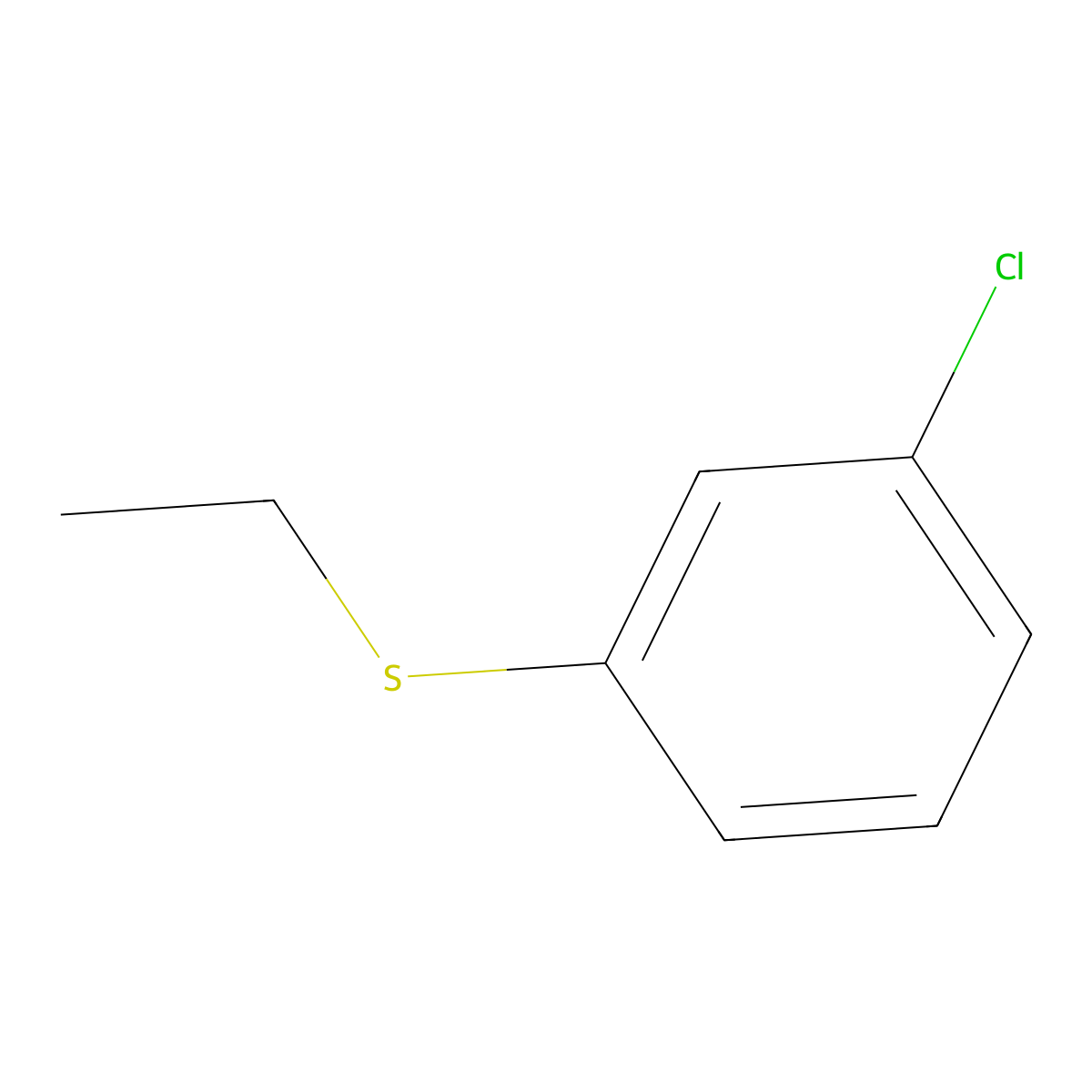 3-Chlorophenyl ethyl sulfide molecular structure, CAS 34126-15-3