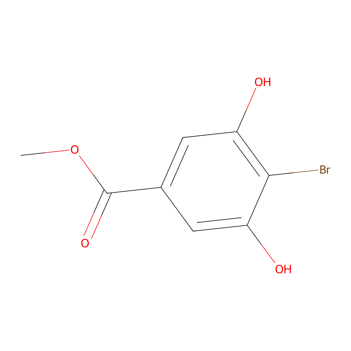 Benzoic acid, 4-bromo-3,5-dihydroxy-, methyl ester molecular structure, CAS 34126-16-4