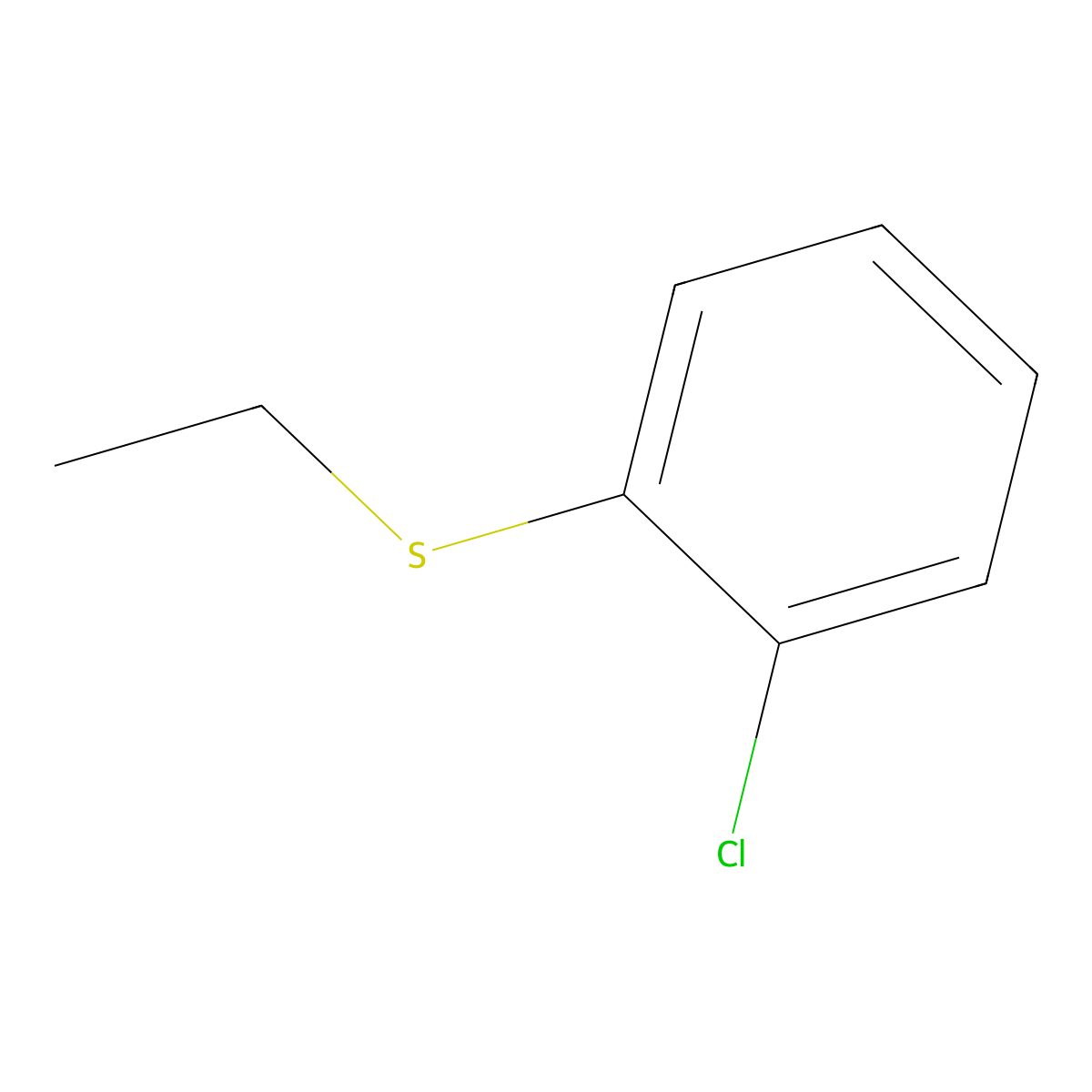 Ethyl 2-chlorophenyl sulfide molecular structure, CAS 34126-37-9