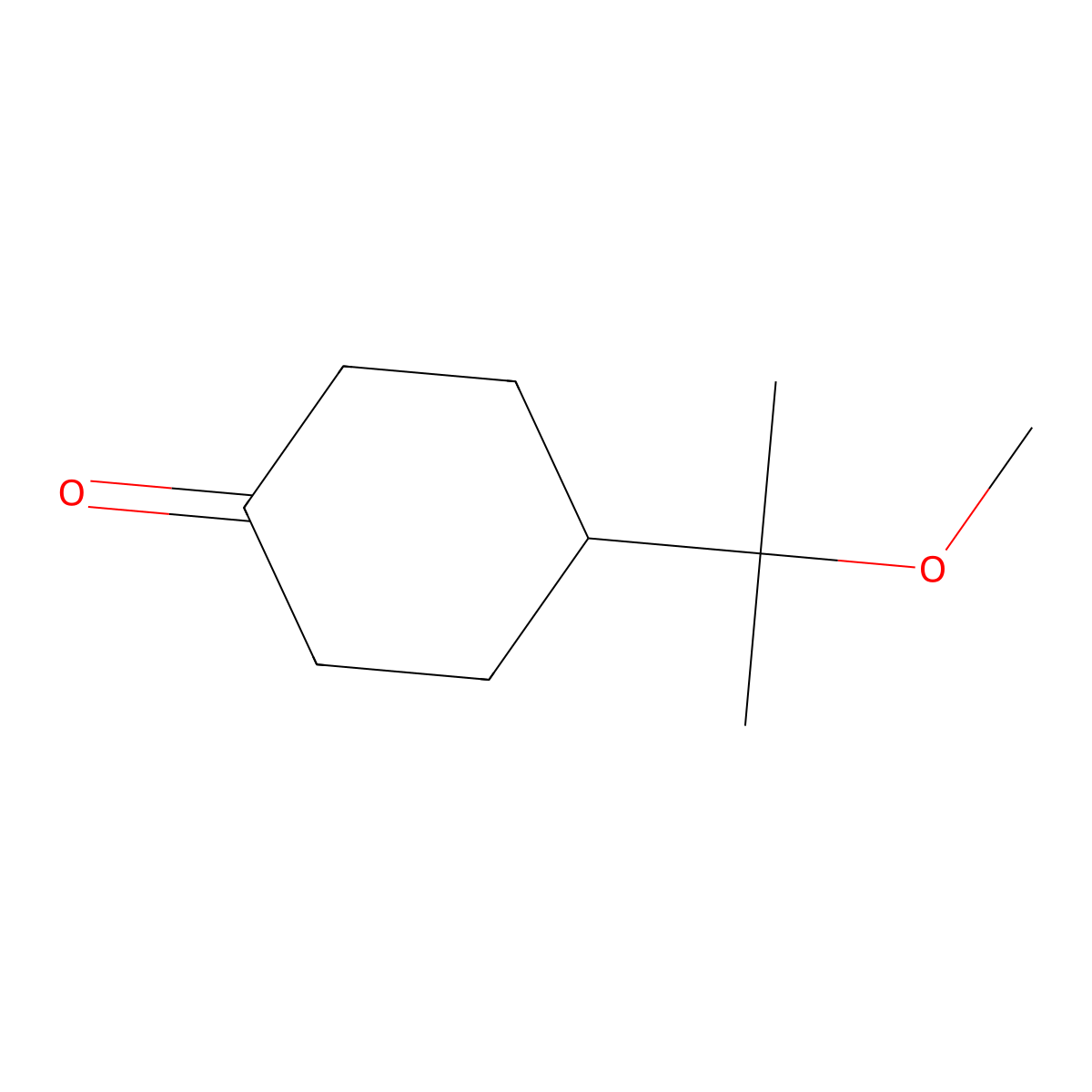 4-(2-Methoxypropan-2-yl)cyclohexan-1-one molecular structure, CAS 34126-60-8