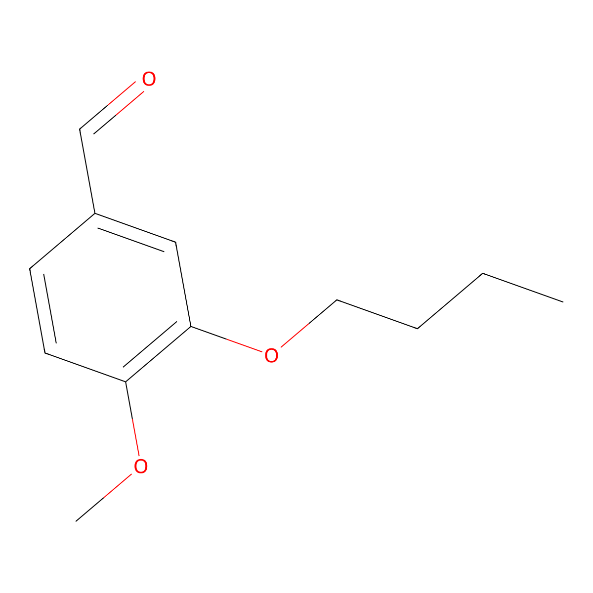 3-Butoxy-4-methoxybenzaldehyde molecular structure, CAS 34127-96-3