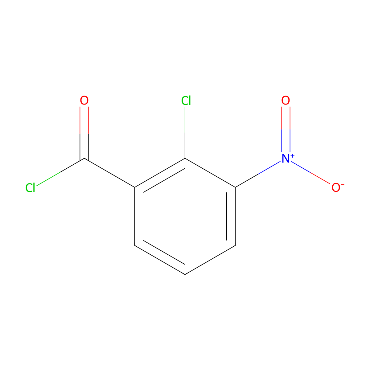 2-Chloro-3-nitrobenzoyl chloride molecular structure, CAS 34128-16-0