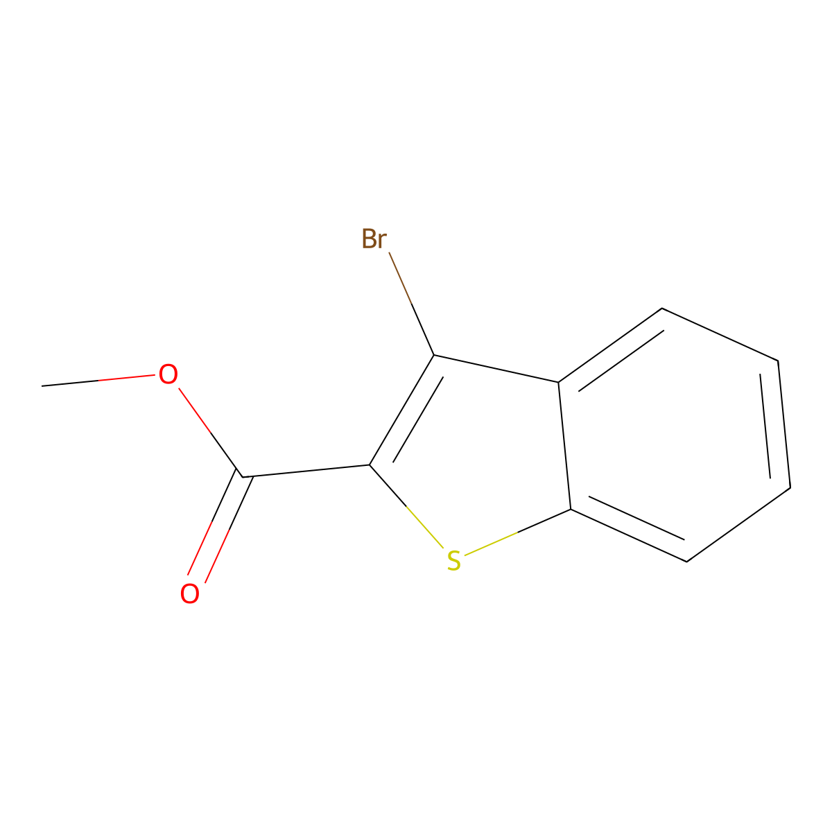 Methyl 3-bromobenzo[b]thiophene-2-carboxylate molecular structure, CAS 34128-30-8