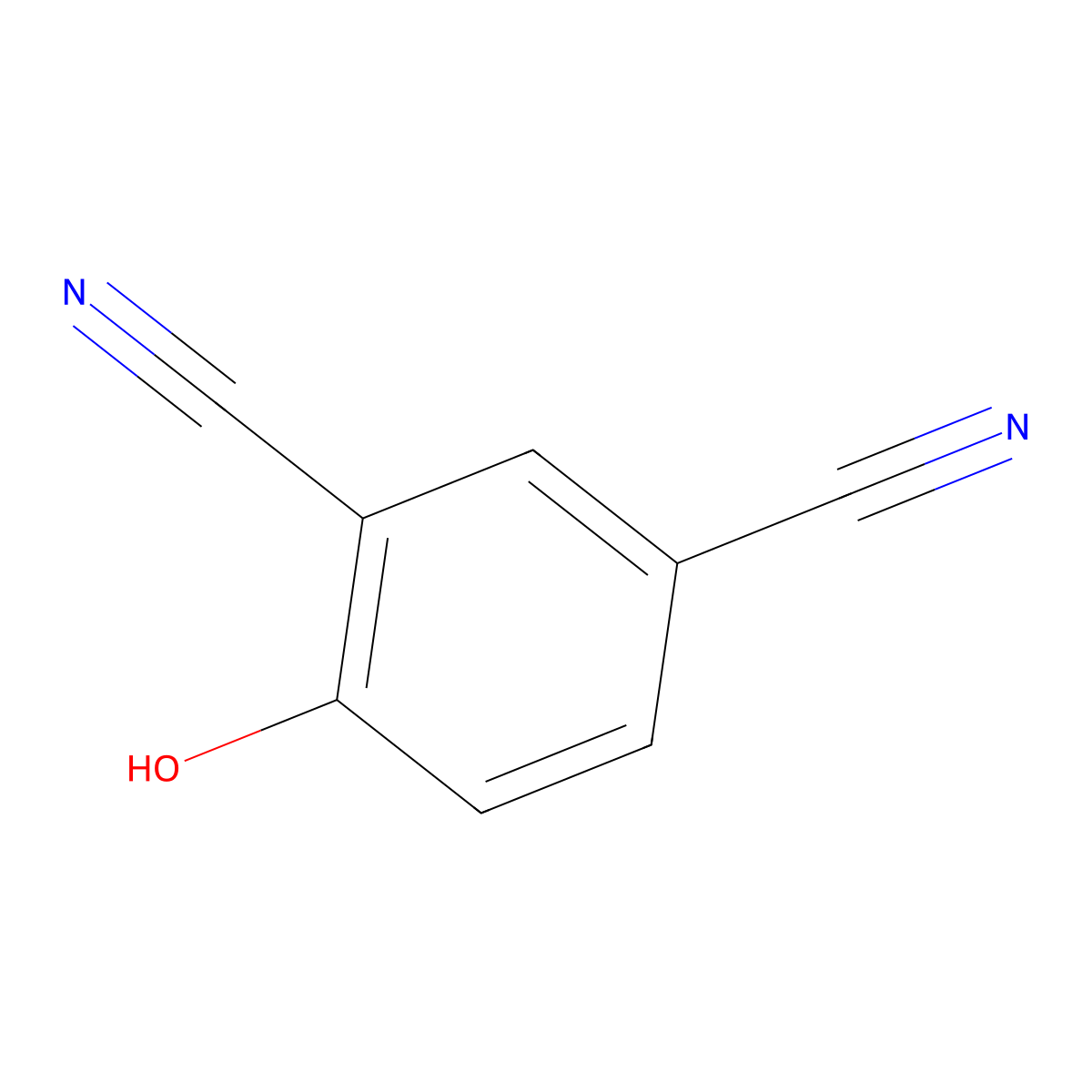 4-Hydroxyisophthalonitrile molecular structure, CAS 34133-58-9