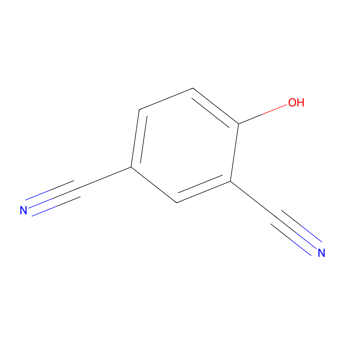 4-Hydroxyisophthalonitrile molecular structure, CAS 34133-58-9