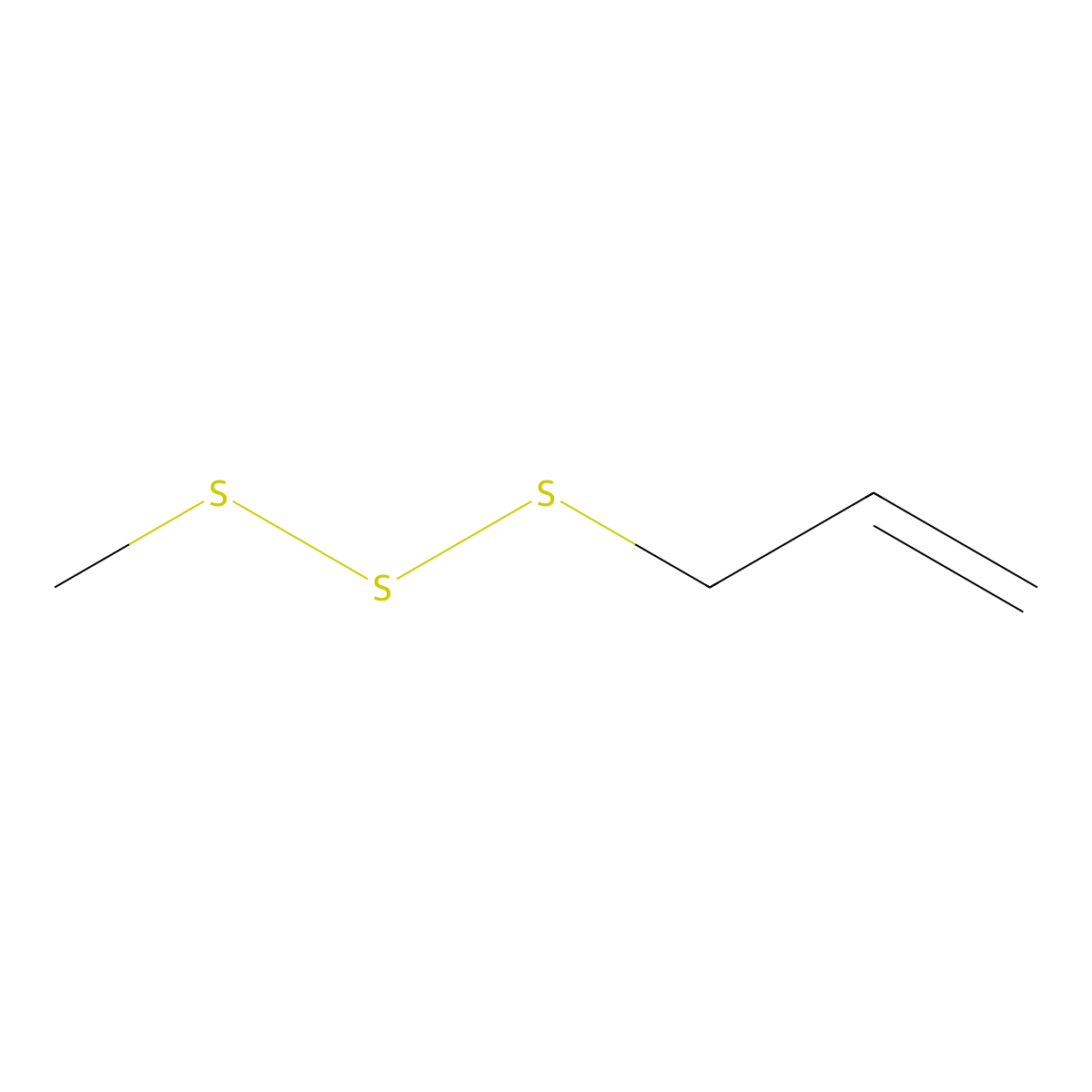 Methylallyl trisulfide molecular structure, CAS 34135-85-8