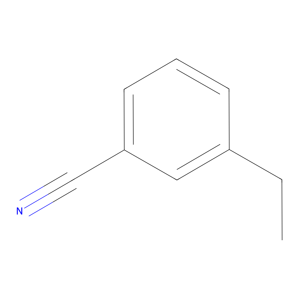 Benzonitrile, 3-ethyl- molecular structure, CAS 34136-57-7